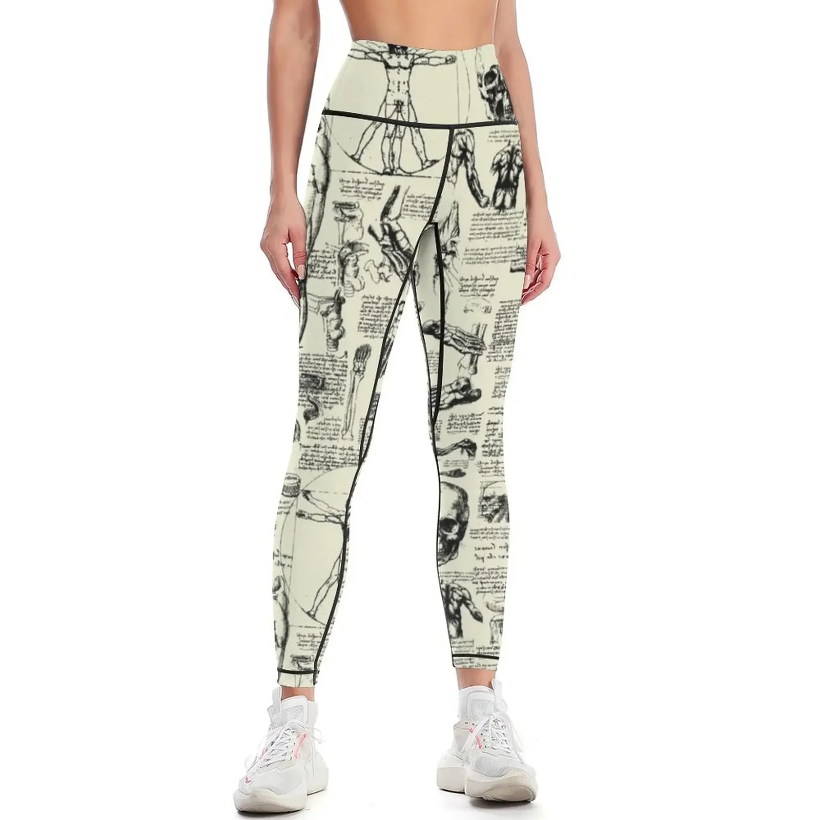 Yoga Anatomy Of Fitness - Sketsa Anatomi Da Vinci // Legging