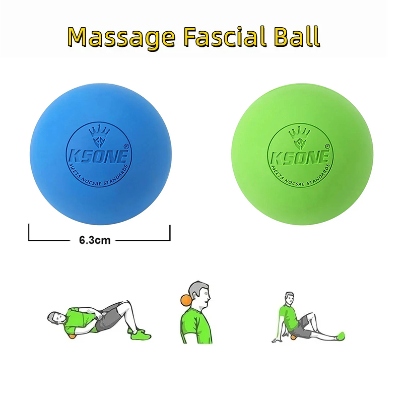 Yoga Fitness Ball - Bola pijat Fascia karet, Fitness Yoga