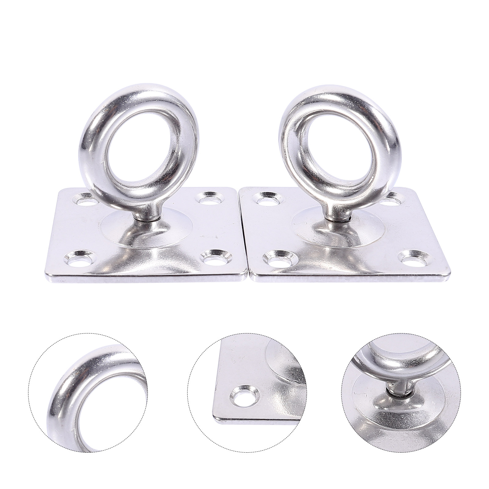 Gymnastics Rings - 2Pcs M8 Kait Suspensi Baja Tahan