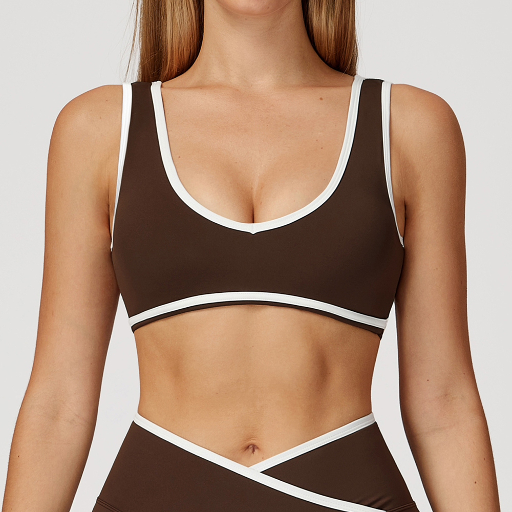 Sport Bra Wanita Model V-Neck, - Yoga Fitness Up ulasan dan harga