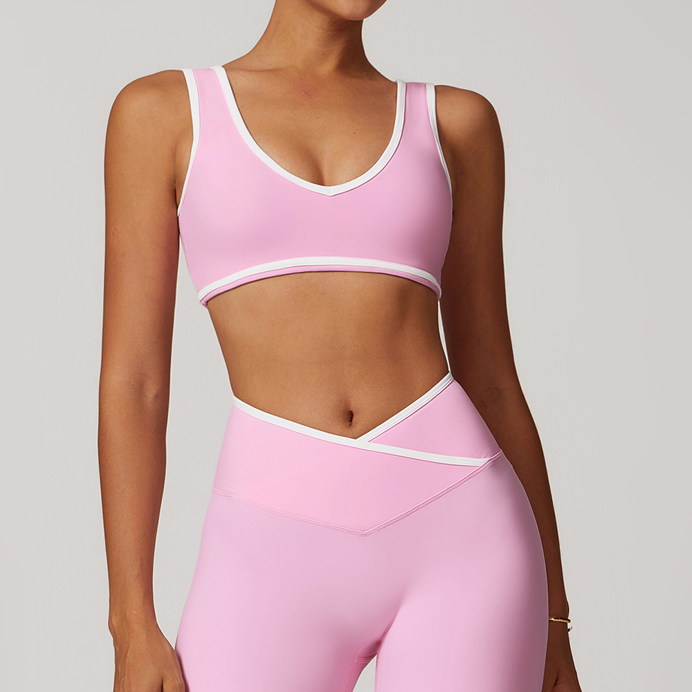 Sport Bra Wanita Model V-Neck, - Yoga Fitness Up ulasan dan harga