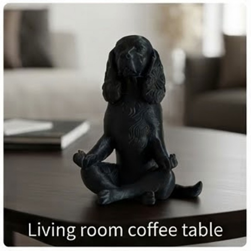 Patung Anjing Cocker Spaniel H - Yoga Fitness Model ulasan dan harga