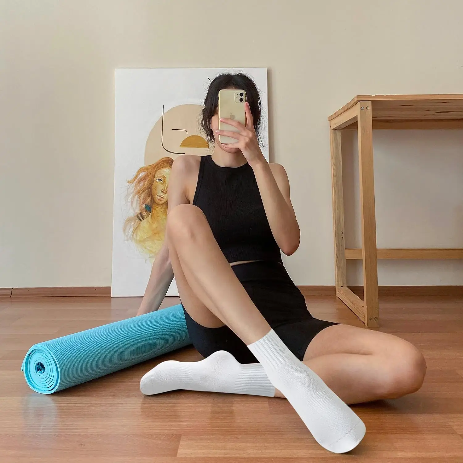 4 pasang kaus kaki yoga wanita - Yoga & Fitness With Denise ulasan dan harga