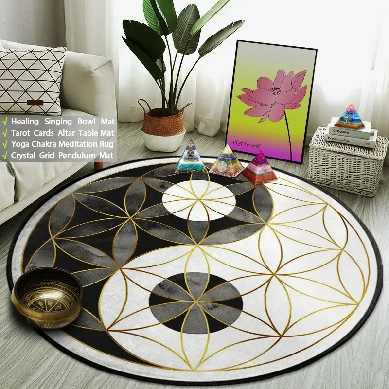Yin Yang Taiji Karpet Bulat Bu - Yoga Fitness Model ulasan dan harga