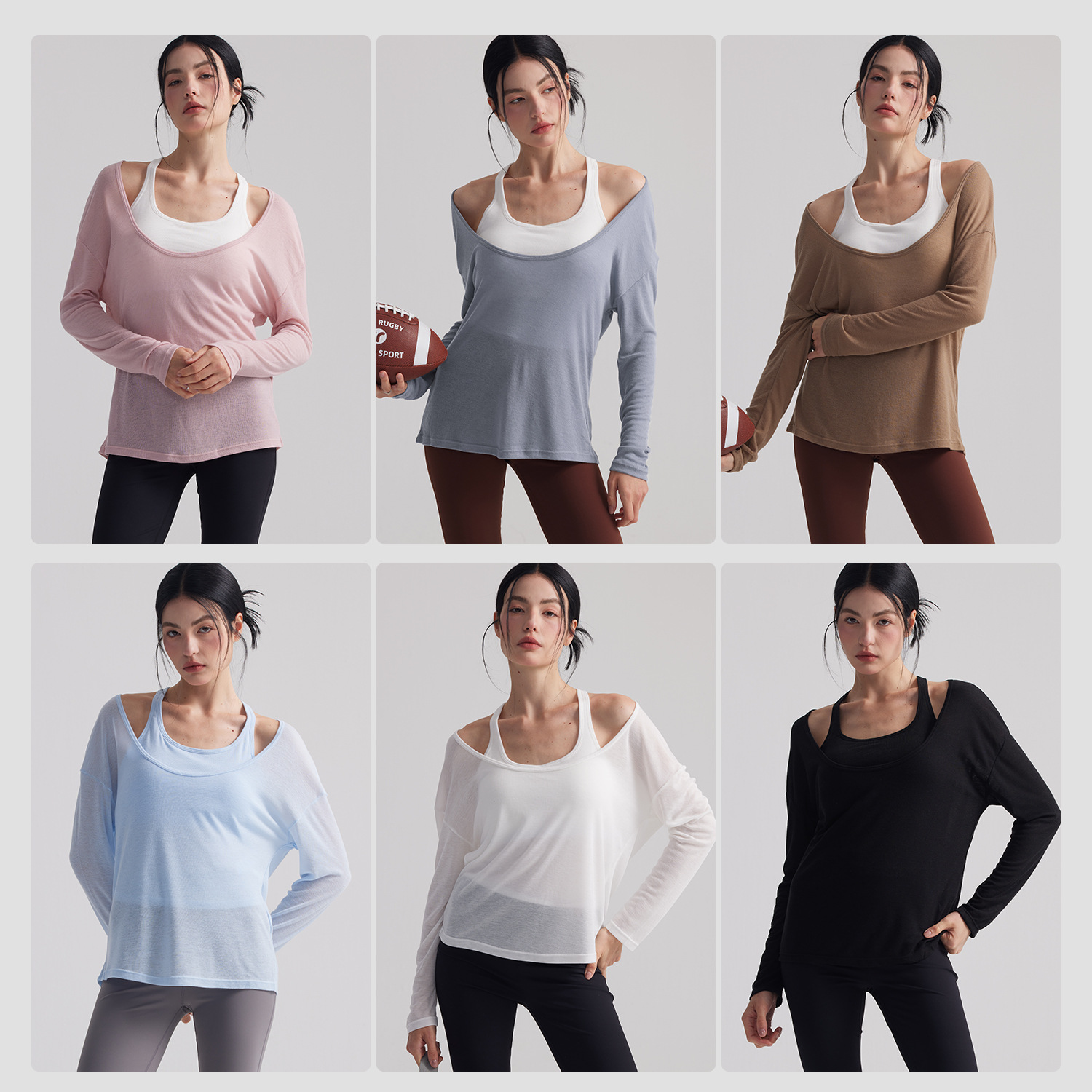 Atasan Tunik Yoga Lengan Panja - Yoga Fitness Up ulasan dan harga
