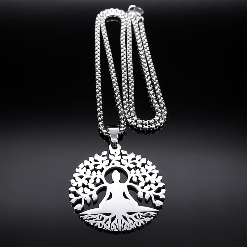 Kalung Liontin Yoga Buddha Med - Yoga Fitness Model ulasan dan harga