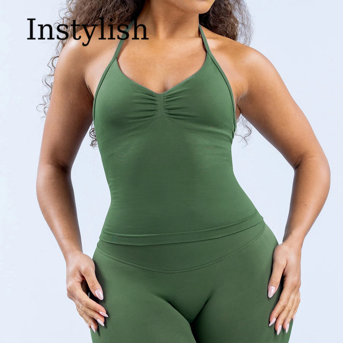 Set Yoga Wanita 2 Potong Tanpa - Yoga & Fitness With Denise ulasan dan harga