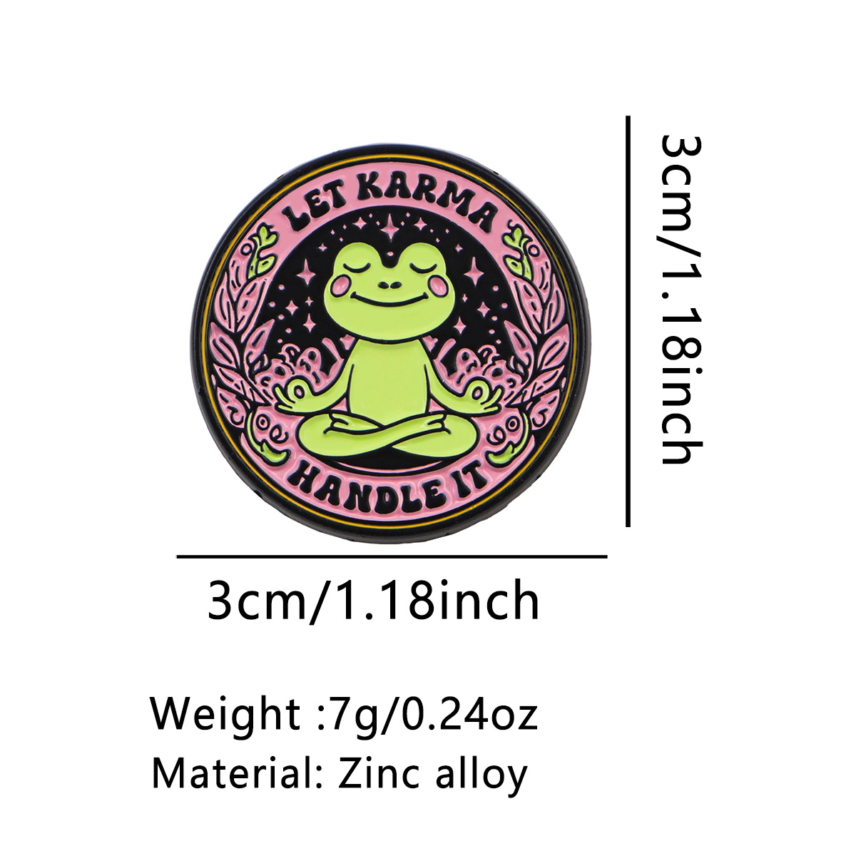 Pin Enamel Katak Yoga LET KARM - Yoga Fitness Model ulasan dan harga